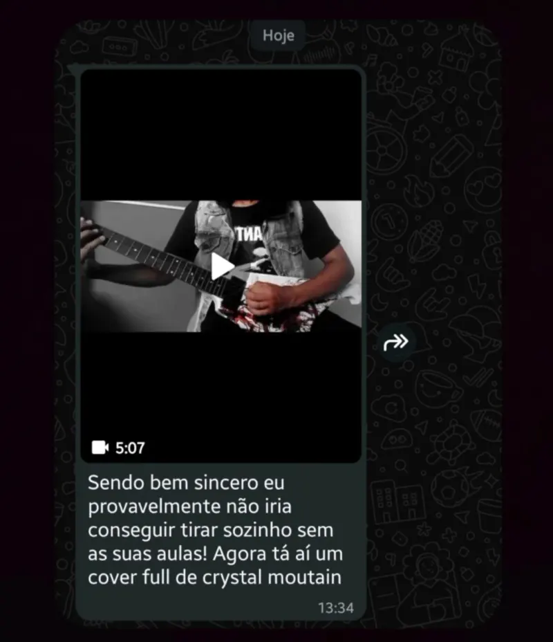 Depoimento de aluno